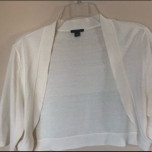 Set of 2 shrugs Ann Taylor Ivory and Black